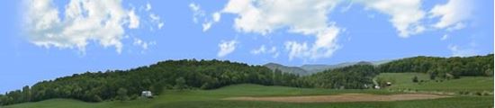 Picture of Farm in viginia blue ridge mountains mountains left